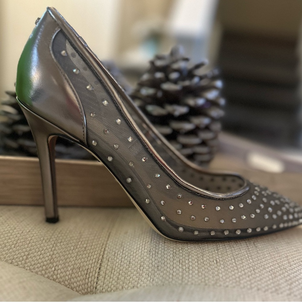 Sam Edelman Hazel Mesh Pointed Toe Heels - Picture 3 of 12
